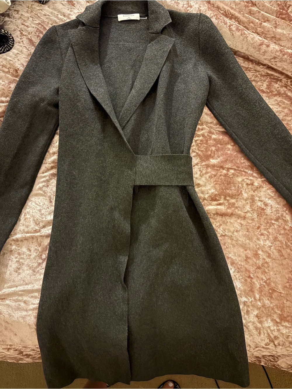 Women's Charcoal Gray dress  Waist Detail